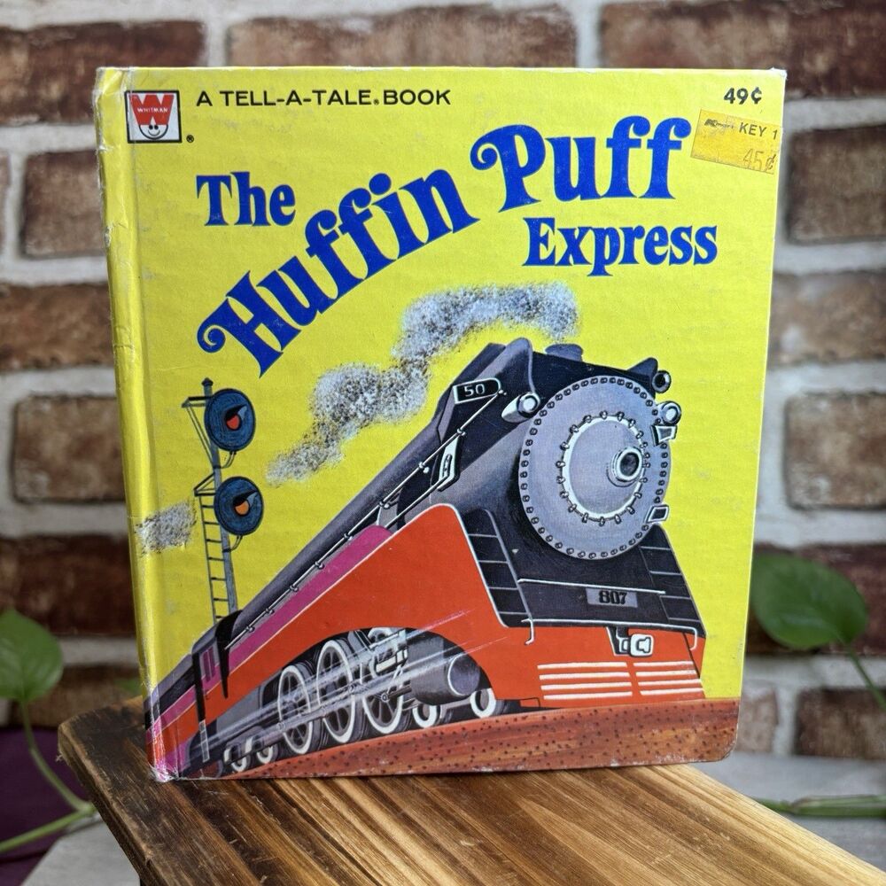 VTG 1974 Tell-A-Tale Books, The Huffin Puff Express, Hardcover David L. Harrison